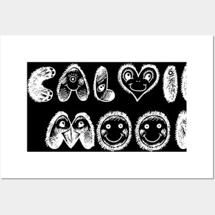 calvin moon smile design Posters and Art